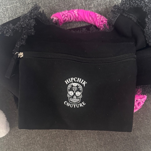 Black and Pink Tote Bag hipchik couture - Picture 2 of 3